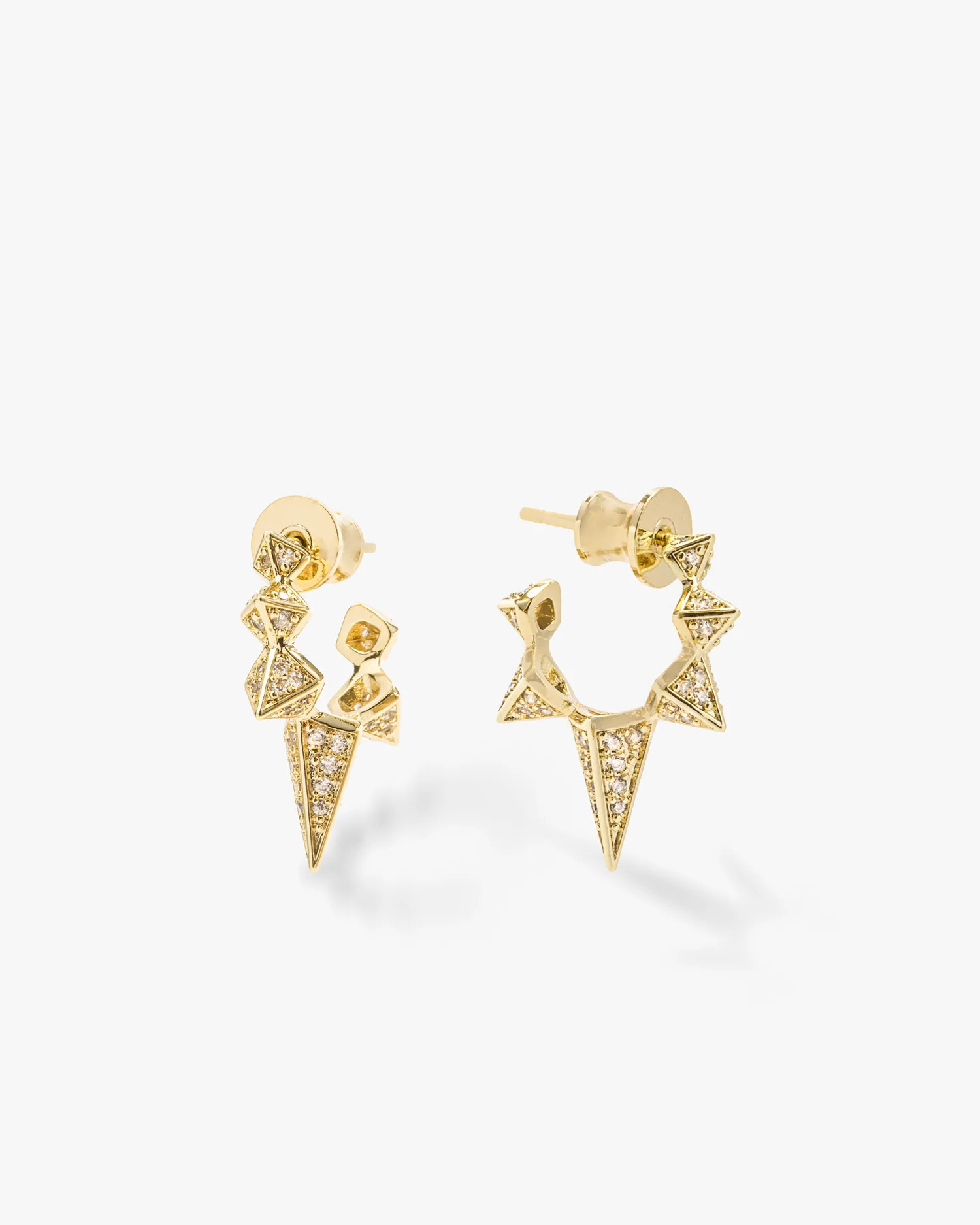 Gabriella Pavè Spiked Hoops | Melinda Maria