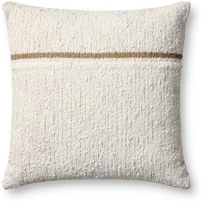 Loloi II Collection PLL0192 Ivory/Rustic Brown 22'' x 22'' Cover Only Pillow | Amazon (US)