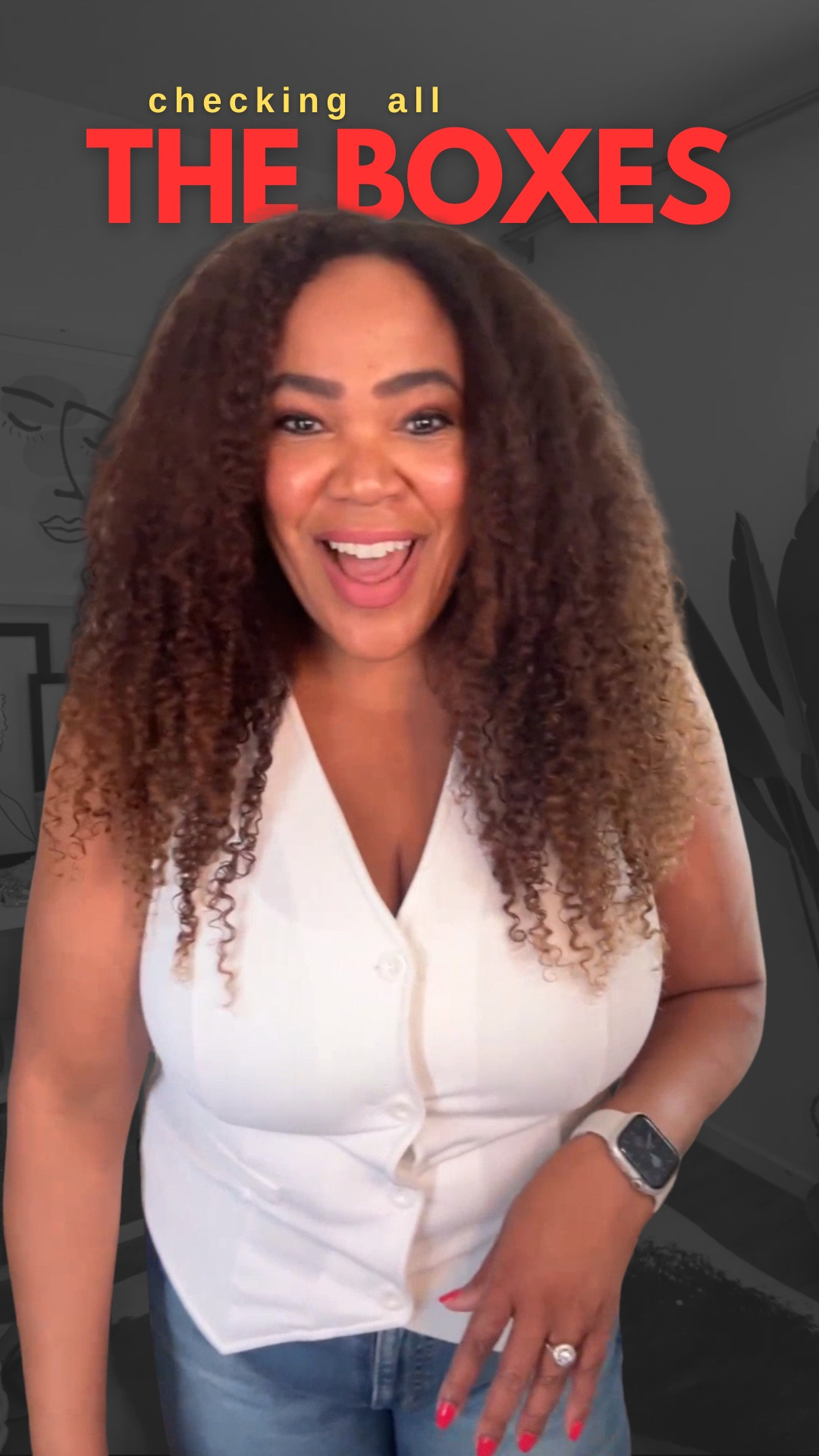 This vest checks all of the boxes! Stretch ✔️, Structure ✔️, and Silhouette ✔️ - so good. And, I can actually button it up 💁🏾‍♀️. Wearing a size large. 

This is from my weekly shopping livestream show 📺 on Amazon Live ✨

#LTKMidsize #LTKOver40 #LTKootd