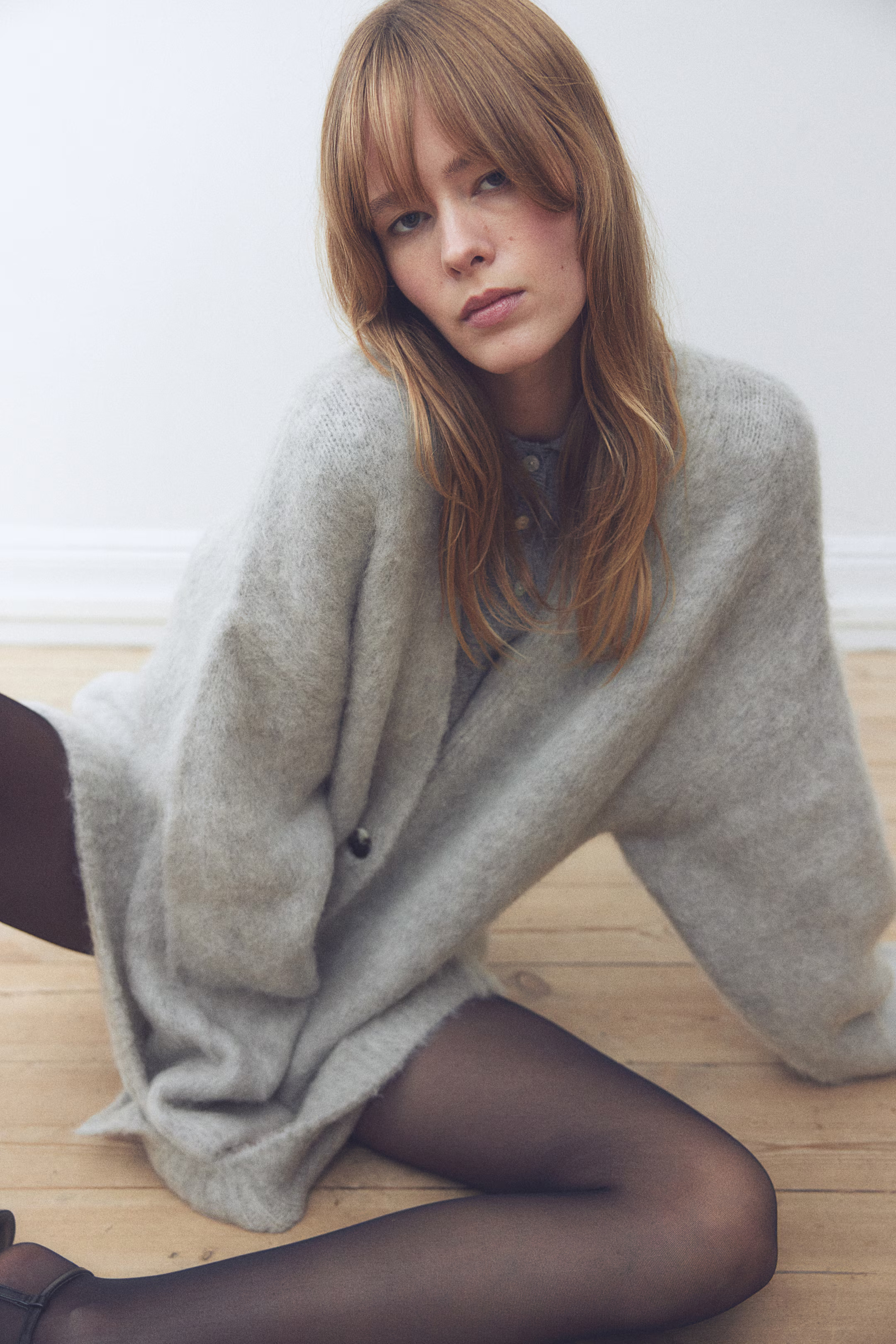 Mohair-Blend Cardigan - Light gray - Ladies | H&M CA | H&M (US + CA)