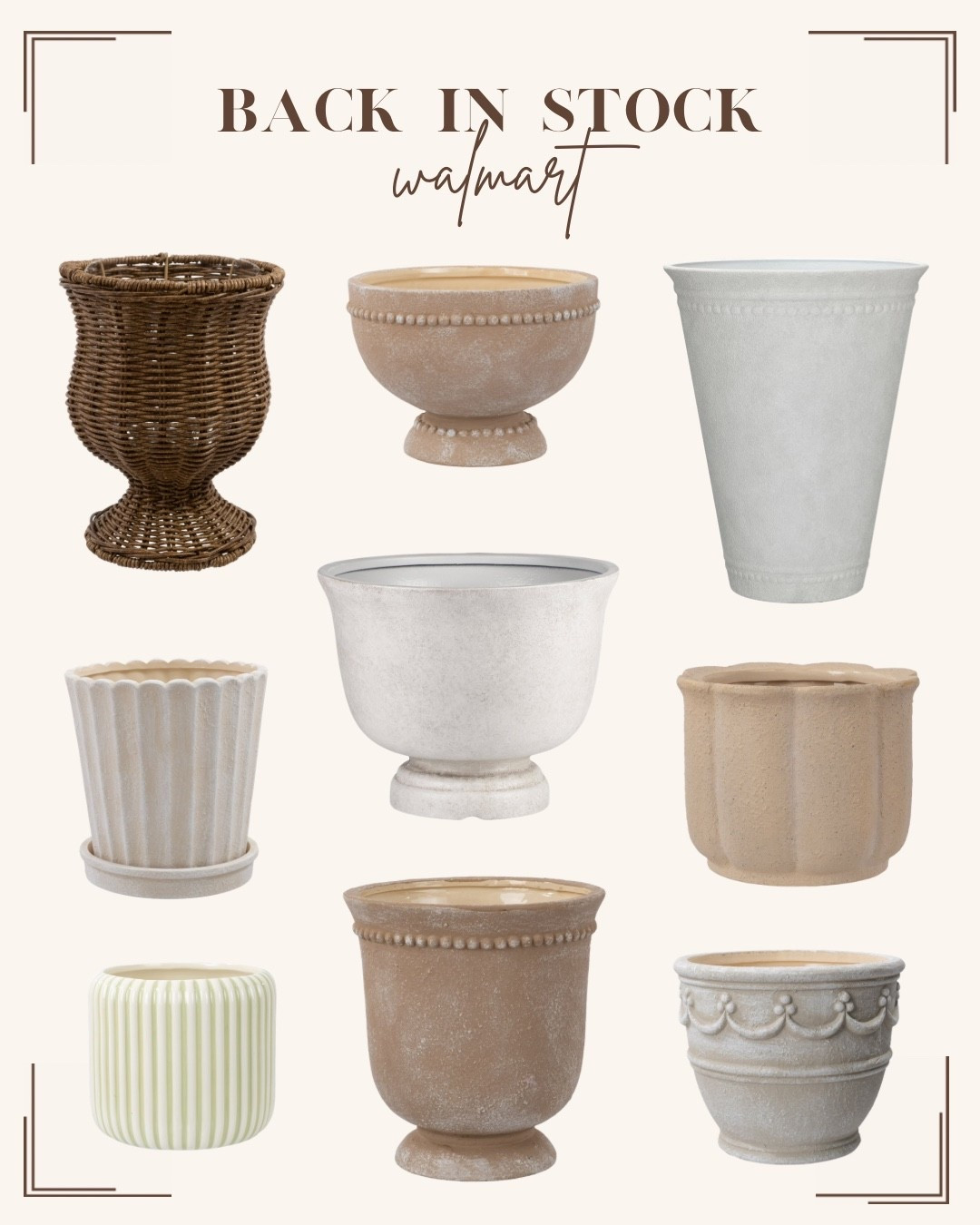 Outdoor pots and planters from Walmart 

#LTKHome