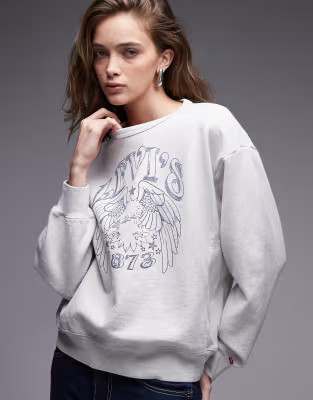 Levi's heritage graphic sweatshirt in white | ASOS (Global)