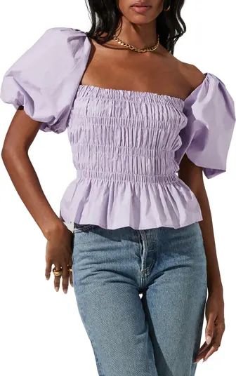 Bubble Sleeve Smocked Blouse | Nordstrom