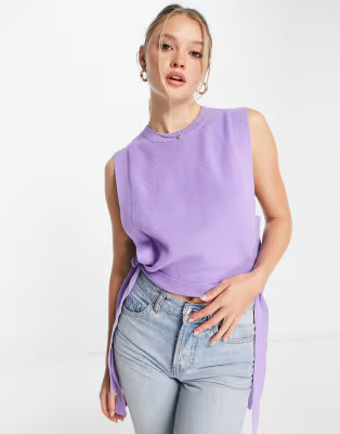 Urban Revivo knitted sweater vest in lilac | ASOS (Global)