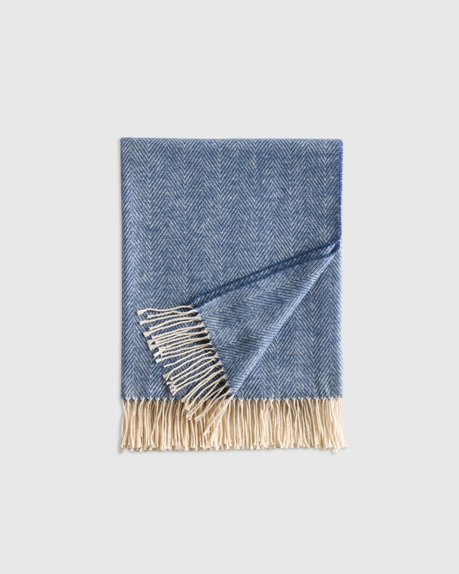 Italian Cotton Herringbone Throw | Quince