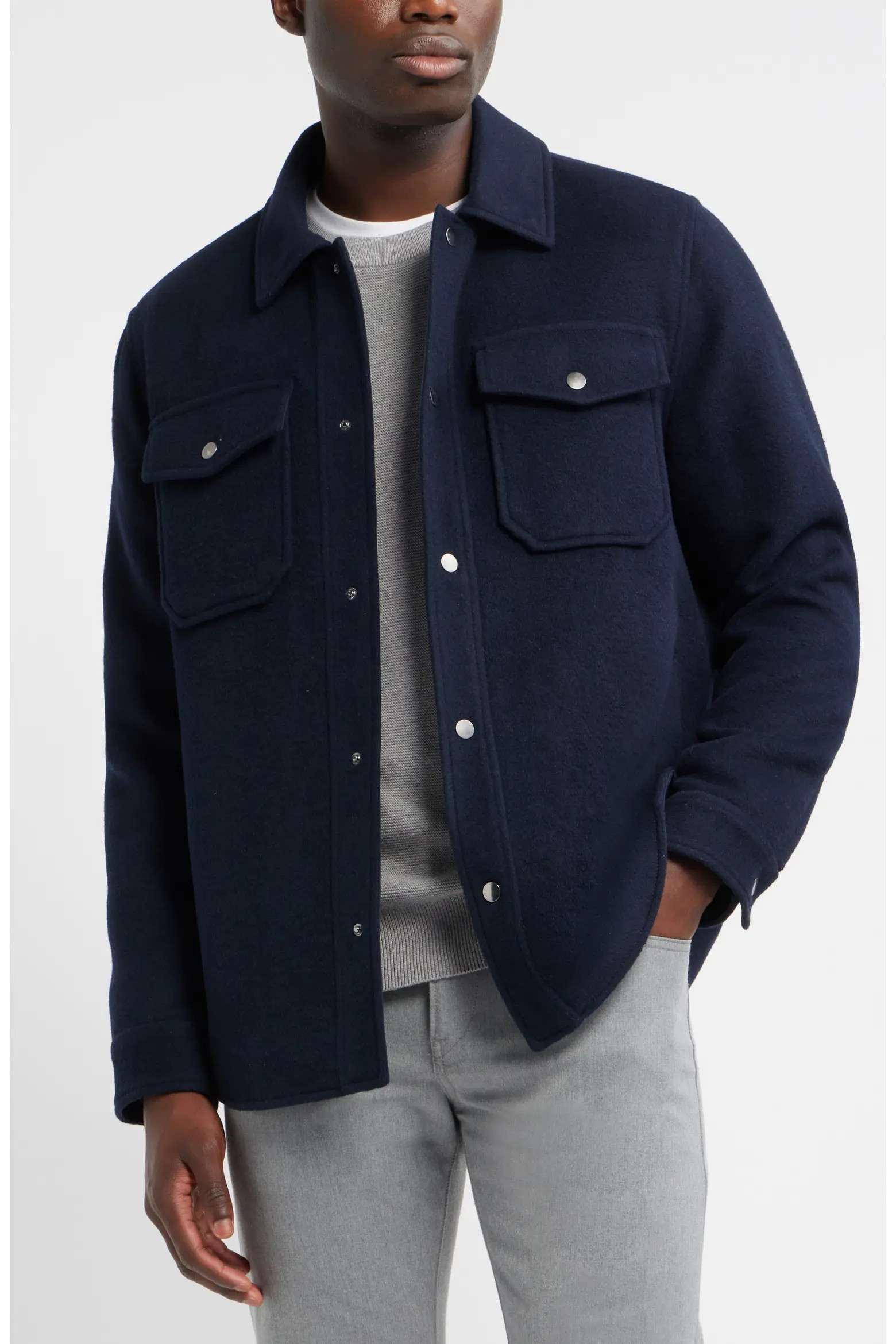 Wool Blend Shirt Jacket (Men) | Nordstrom | Nordstrom