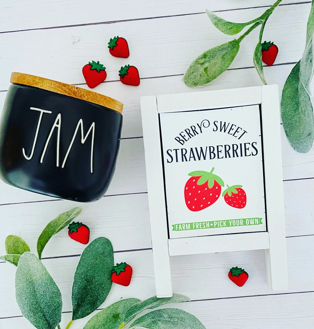 Berry Sweet Strawberries/ Farm Fresh Strawberry Sign | Etsy (US)