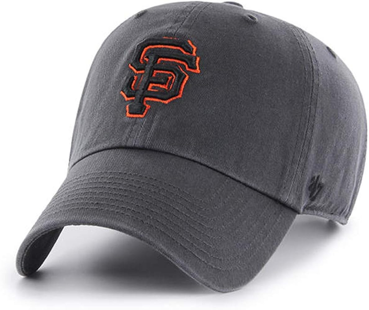 47 Brand unisex-adult San Francisco SF Giants Clean Up Hat Cap Charcoal Gray/Black | Amazon (US)