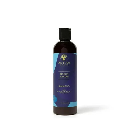 As I Am Dry & Itchy Scalp Care Anti Dandruff Shampoo for Dry Scalp Flakes and Itch Moisturizing Cleanse 12 fl.oz/ With Olive Oil Tea Tree Oil & Peppermint Oil | Walmart (US)