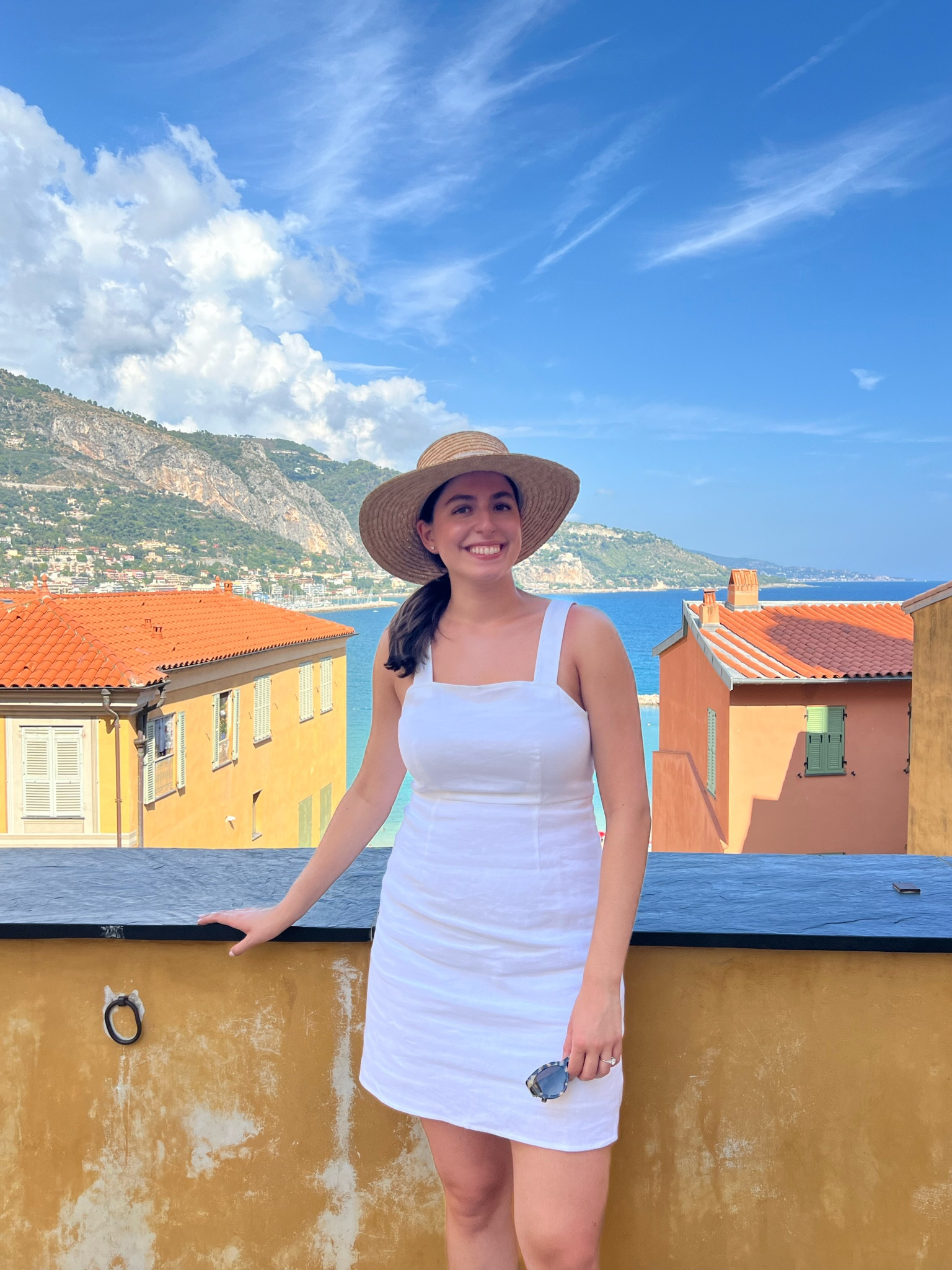 We quickly learned from this trip that you should always have a bathing suit with u on on u at all times!
Tuesday, we went from Monaco to Menton. After exploring Menton we went to the beach and I had a costume change! More on stories.


Menton, France, south of France, French vacay, French vacation, summer vacation, summer vacay, white linen dress, straw hat, boater hat

#LTKTravel #LTKStyleTip #LTKSeasonal