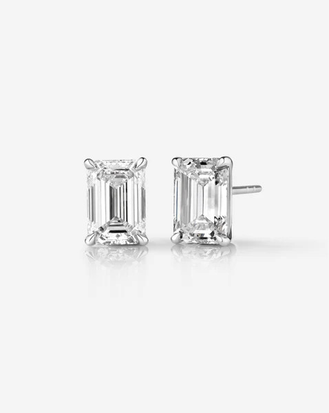 Emerald Lab Diamond Studs | Ring Concierge