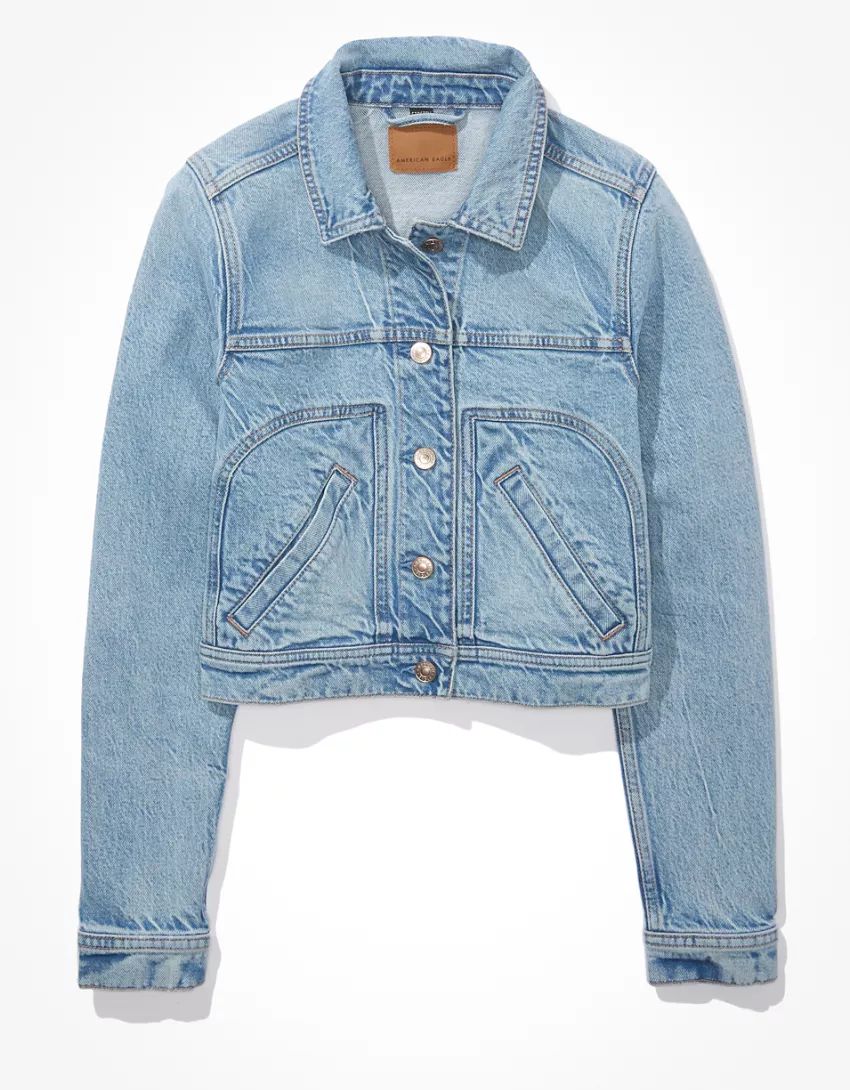AE Shrunken Cropped Denim Jacket | American Eagle Outfitters (US & CA)