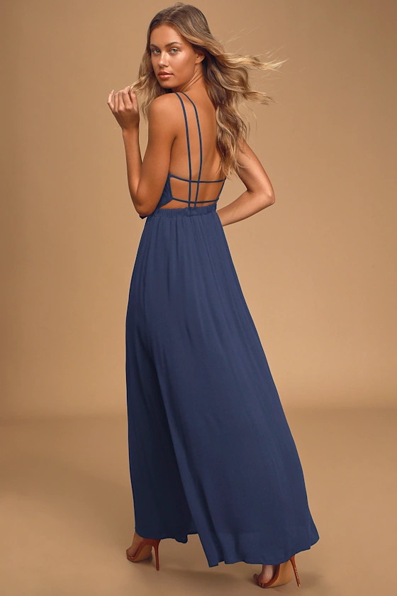 Lost in Paradise Navy Blue Maxi Dress | Lulus (US)