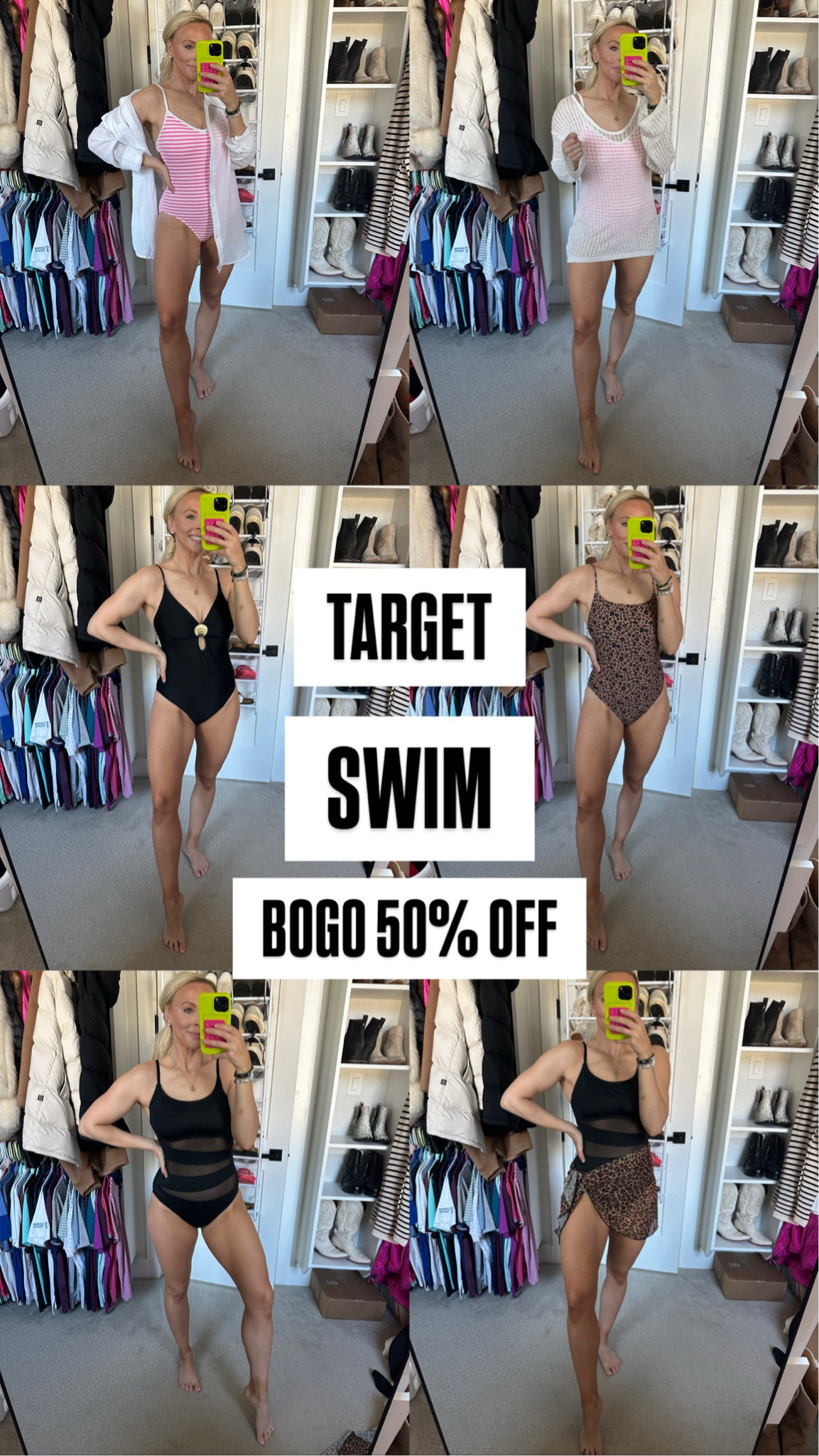 TARGET SWIM WEAR BOGO 50% off right now!! Everything is TTS, the leopard print pants, I probably could have sized down in though. 

#LTKSaleAlert #LTKFindsUnder50 #LTKSwim