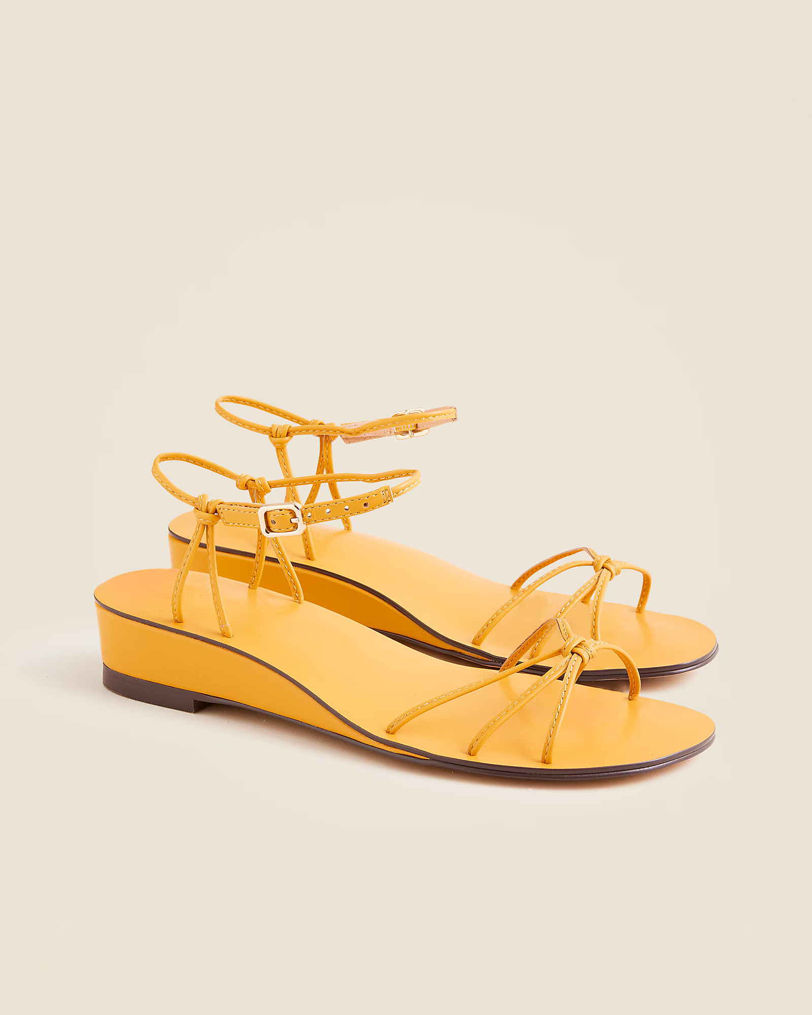 Brynn wedge sandals in metallic leather | J. Crew US