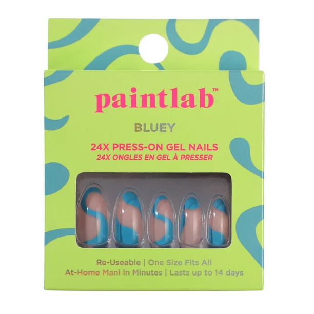 PaintLab Bluey Press-On Nails Kit, Blue, 24 Count | Walmart (US)