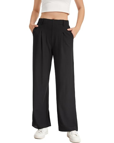 Ewedoos Wide Leg Pants Woman Stretchy Work Dress Pants Women Trendy 2026 Business Casual Outfits ... | Amazon (US)