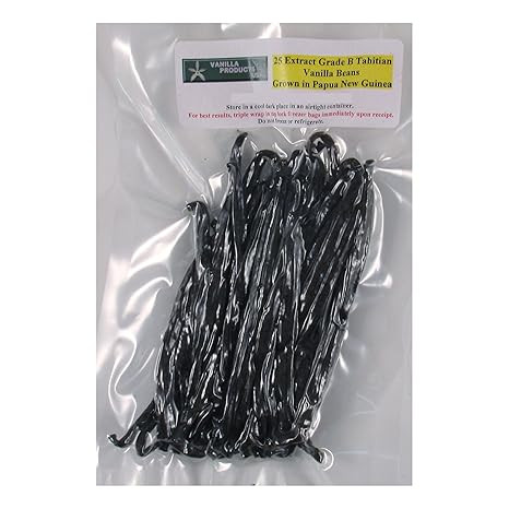 25 Tahitian Extract Grade B Vanilla Beans 4~6" by Vanilla Products USA | Amazon (US)