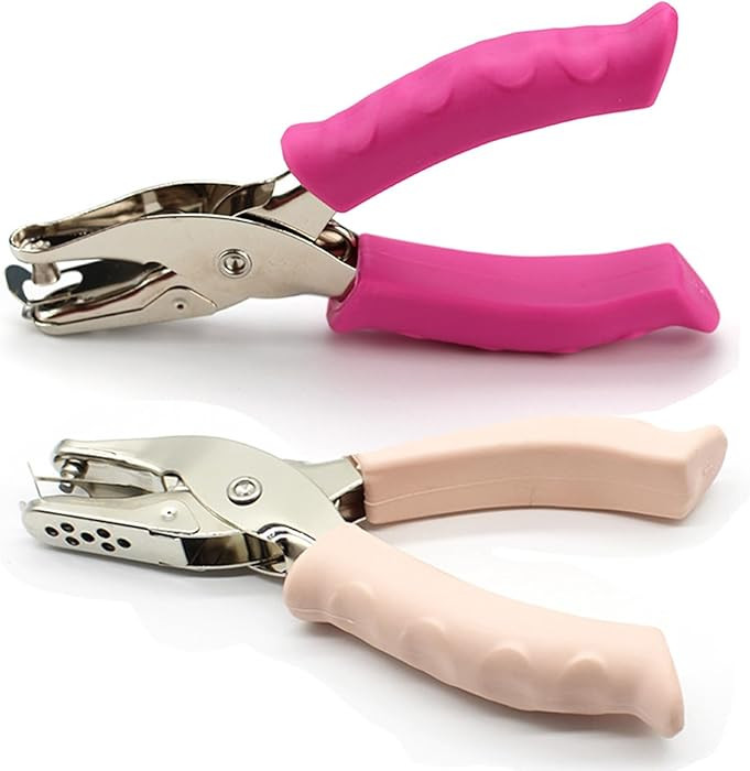 Single Hole Punch 1/4" and 1/8", 2 Pack Small Hole Puncher for Crafts, One Hole Paper Punch with ... | Amazon (US)