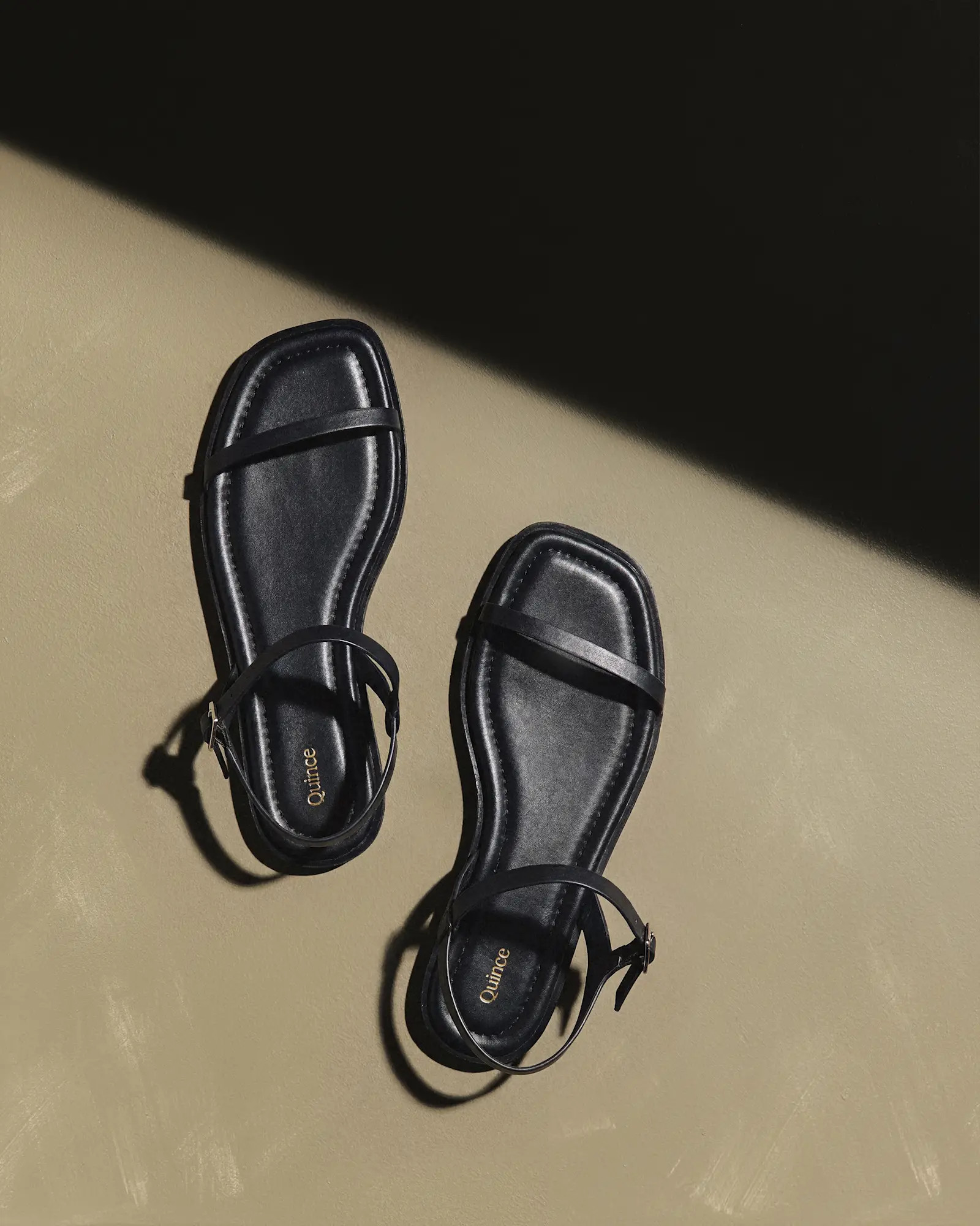 Italian Leather Ankle Strap Flat Sandal | Quince