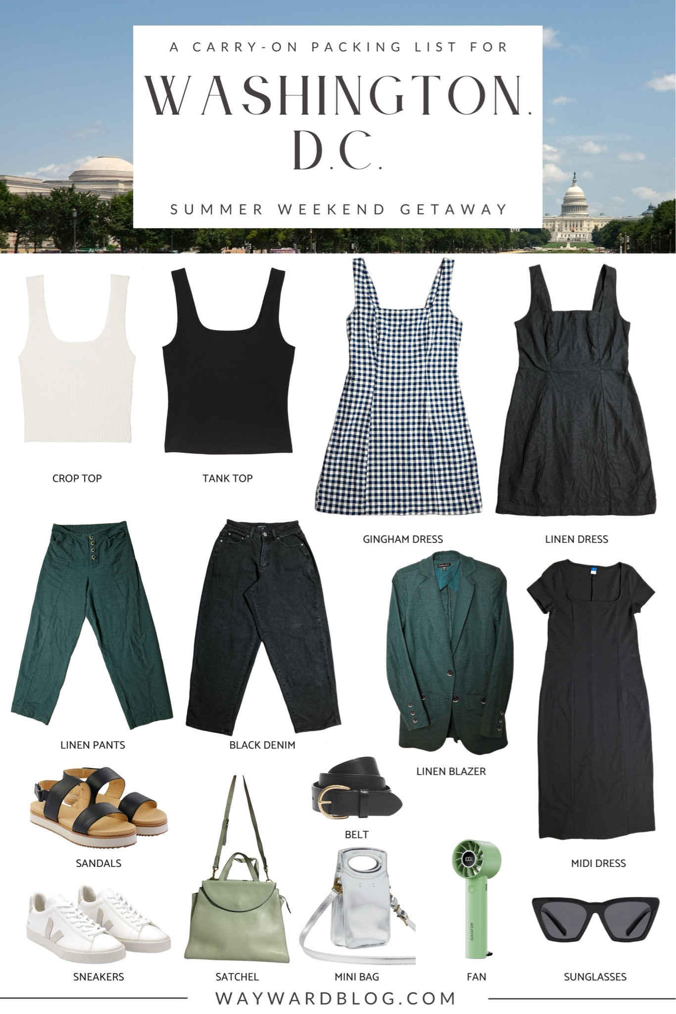 A summer packing list for a weekend in DC 

#dc #washingtondc #packinglist

#LTKShoeCrush #LTKTravel #LTKSeasonal