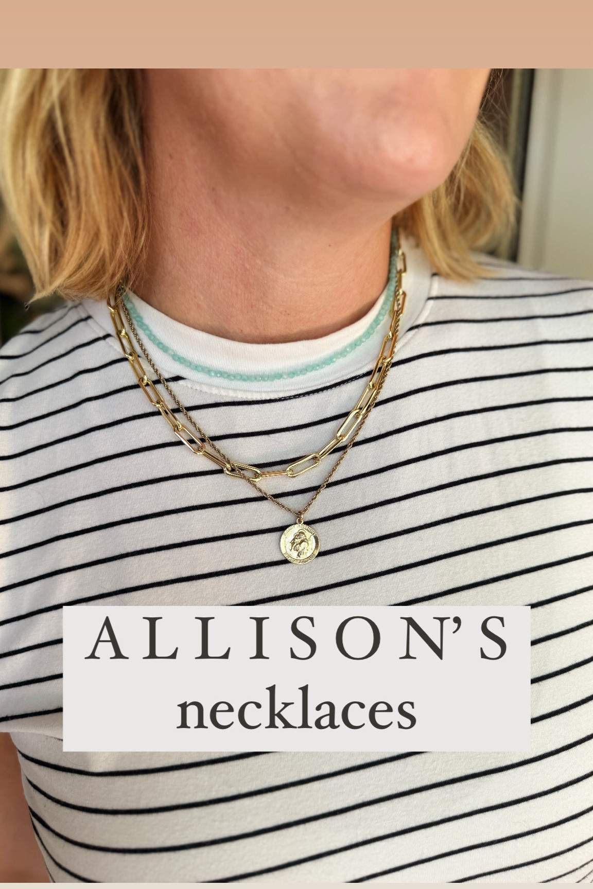 Allison’s necklace stack. Her exact turquoise necklace was a gift and not linkable but linking similar! 




Gold necklace stack




#LTKStyleTip #LTKOver40 #LTKSeasonal