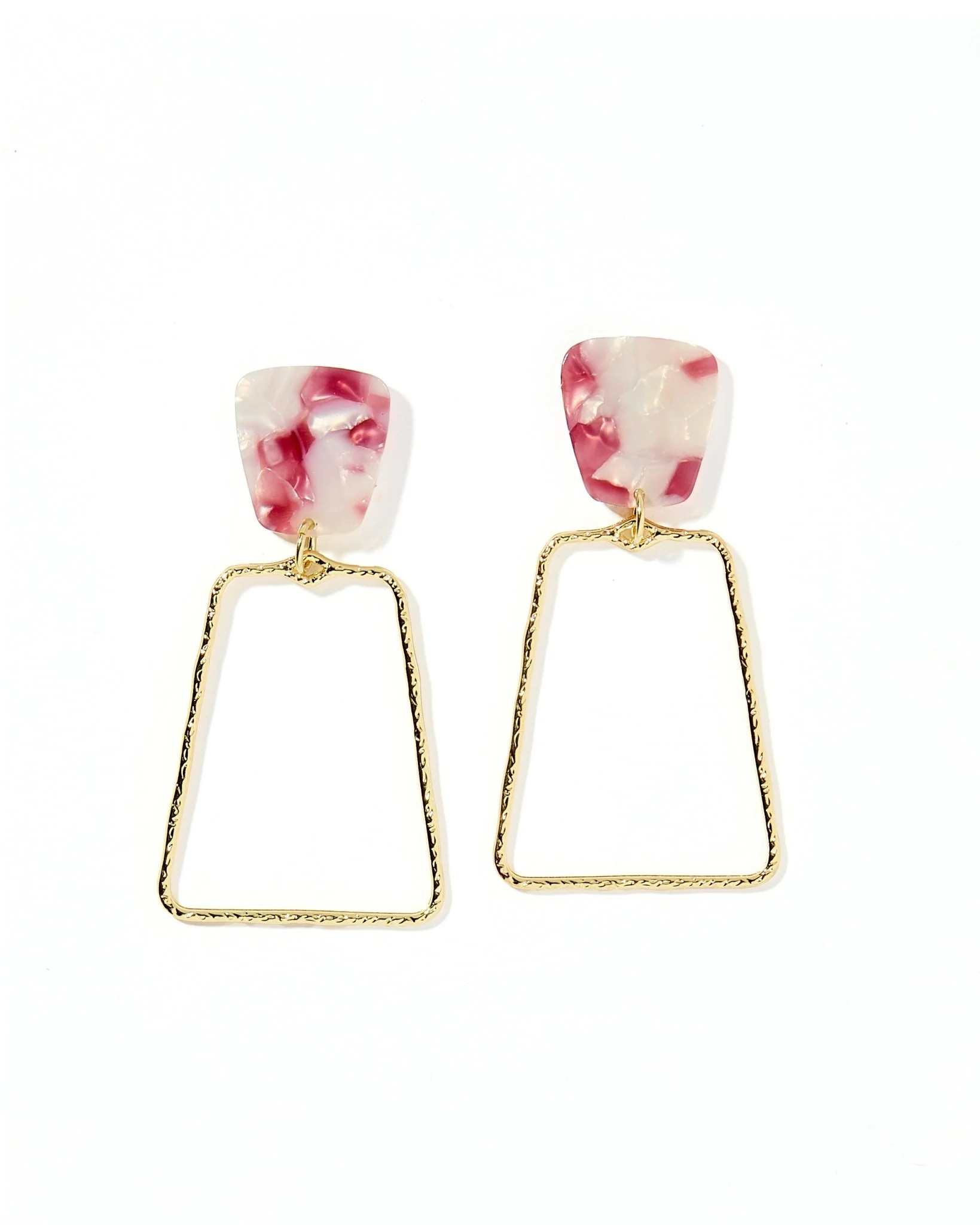 Kaelyn Statement Earrings - Maroon Camo | LINNY CO LLC