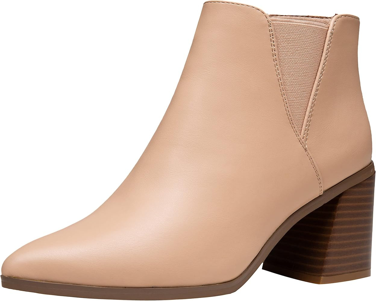 Vepose Women's 9631 Chunky Heel Ankle Boots Pointed Toe Block Heeled Chelsea Booties+with Side Zi... | Amazon (US)