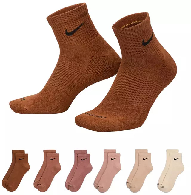 Nike Dri-FIT Everyday Plus Cushioned Training Ankle Socks - 6 Pack | Dick's Sporting Goods | Dick's Sporting Goods