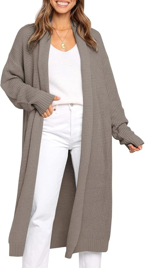 LILLUSORY Womens Long Cardigans Sweaters 2022 Fall Oversized Slouchy Knit Chunky Open Front Sweat... | Amazon (US)