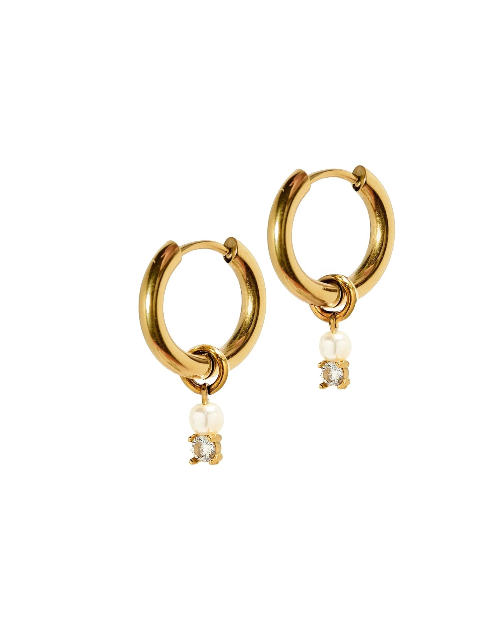 Huggie Charm Earrings - Jo Gold - Shop LINNY CO | LINNY CO LLC