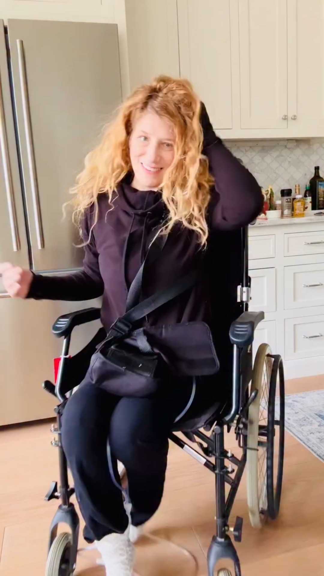 Every asking where been lately I am very weak first day getting dressed since my birthday…. My hair looks great due to @jessicurl … also if you know fragrance and me don’t mix this is fragrance free!!! Also I have big dr appointment tomorrow… and most likely will be ending up in the icu this week…  but I am thankful I didn’t have to worry about going to work today … yes my medical is costly but I have been blessed by God with an amazing husband… though when you use my links and support me you truly help me!! Also love my new top my brother got me !!! Please pray for me and my family this week!!!
.
.
I will bless the Lord who guides me; even at night my heart instructs me. I know the Lord is always with me. I will not be shaken, for he is right beside me.
Psalm 16:7-8
.
.
Style  wheelchair .. beauty .. curl .. lounge … disabled .. fashion .. real life .. make .. grateful .. blessed. .. real fashion … hair goals. ., chronic illness .. positive .. verse 

@jessicurl @jessicurluk #nofragrance #righttoremaincurly #style #disabled #beauty

#LTKfitnessgoals #LTKSaleAlert #LTKTall