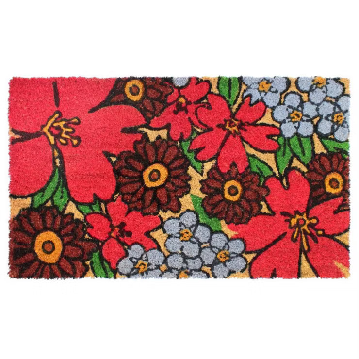 1'6" x 2'6" Tufted Hibiscus Coir Doormat - Raj | Target