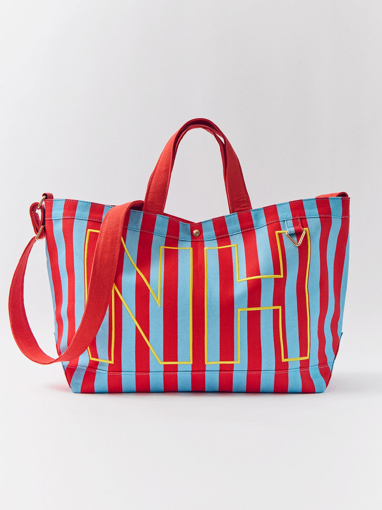 Striped Custom Alpha Tote - Rugby | BaubleBar