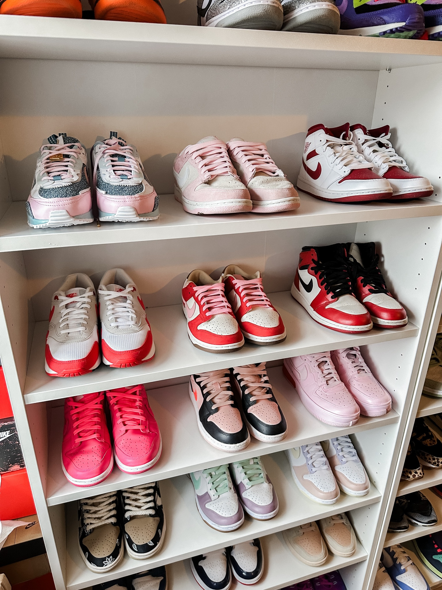 I love a good pair of sneakers 🥹💕 Which pink or red pair should I break out for Valentine’s Day? These ones will def be my go to shoes in February….PS swipe to see my little shoe collection… my hubby was kind enough to give me two of his shelves 😅

Link in bio to shop my posts & these shoe styles  ✨

Dunk low, air max 90, Jordan 1, air max 1, custom Nike shoes, Air Force 1, Nike by you
.
.
.
.
.
.
#nike #sneakers #hypebae #dunklow #airmax #nikewomen 

#LTKstyletip #LTKshoecrush #LTKMostLoved