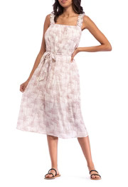 Charlie Shirred Strap Button Back Dress | Bobeau