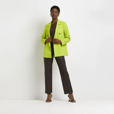 Lime structured blazer | River Island (UK & IE)