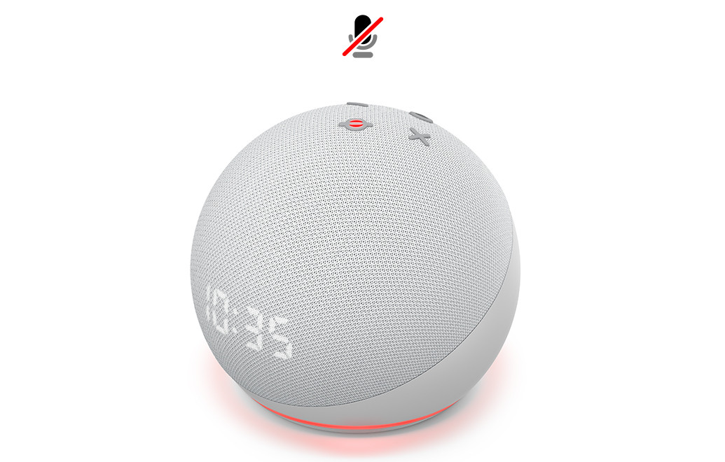 Echo Dot (4th Gen) | Smart speaker with clock and Alexa | Glacier White | Amazon (US)