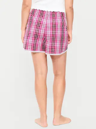Classic Poplin Boxer Pajama Shorts | Old Navy (US)