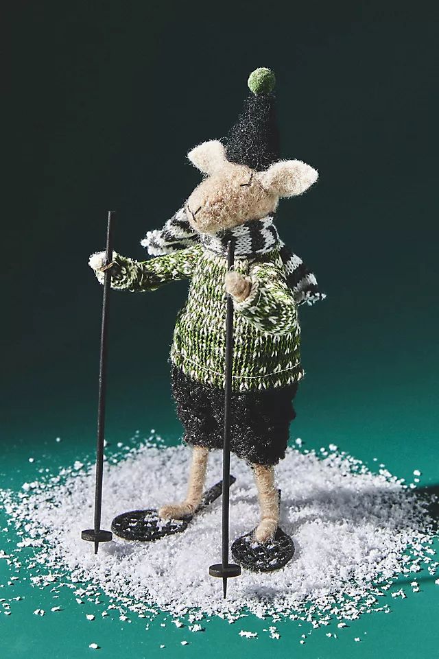 Skiing Sheep Ornament | Anthropologie (US)