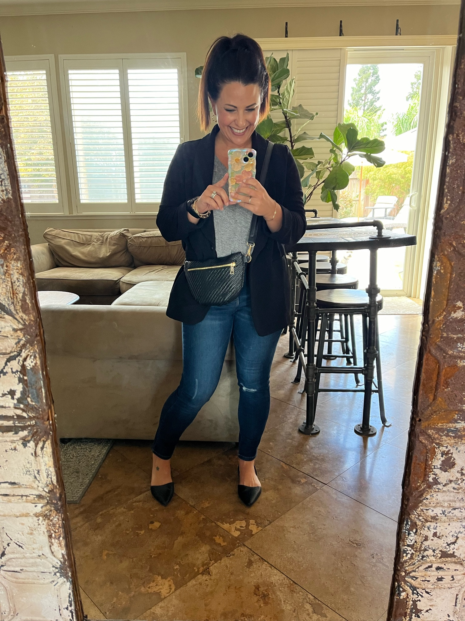 Easy business casual look for a jam packed day of teaching, meetings, soccer game and an evening meeting! Wearing a small/27 in everything.

Blazer outfit 
Teacher outfit
Fall outfit


#LTKStyleTip #LTKWorkwear #LTKOver40