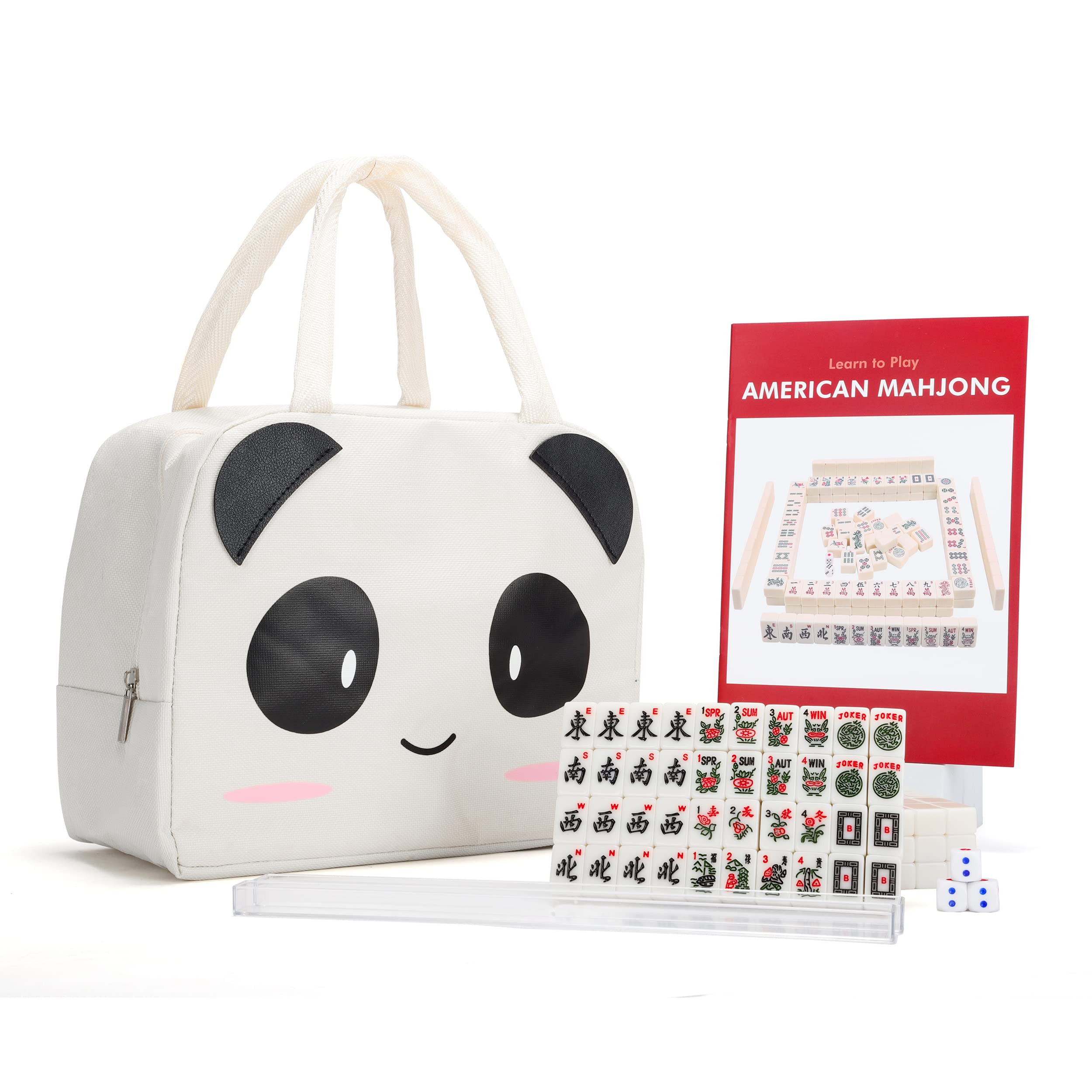 drizzle Travel Mini American Mahjong Set - 166 White Tiles Includes Jokers 0.8" White Melamine Ma... | Amazon (US)
