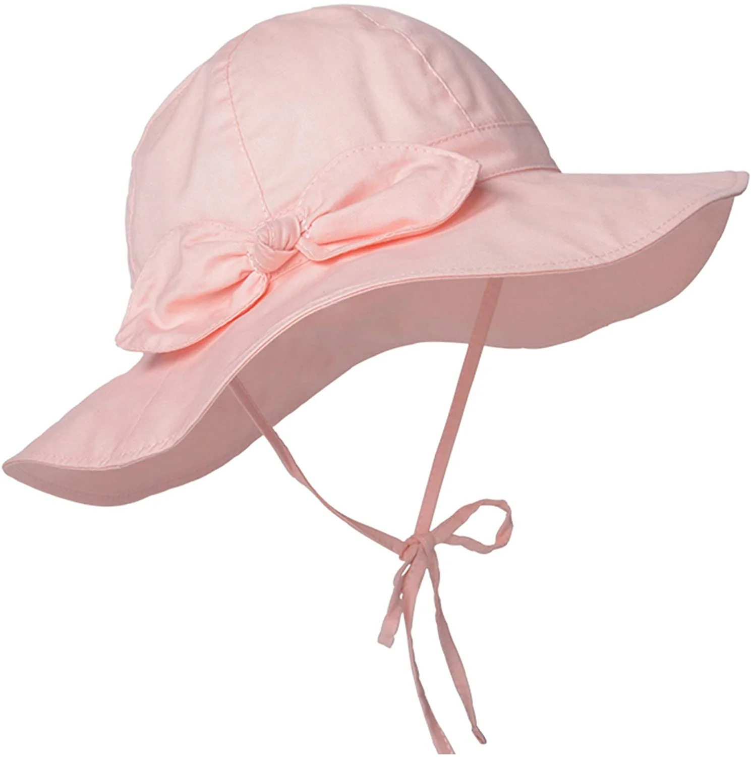 Zando UPF 50+ UV Sun Protection Bowknot Wide Brim Baby Sun Hat Adjustable Chin Strap Toddlers Gir... | Walmart (US)