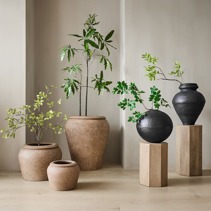 Rustic Ficonstone Indoor/Outdoor Planters | West Elm (US)