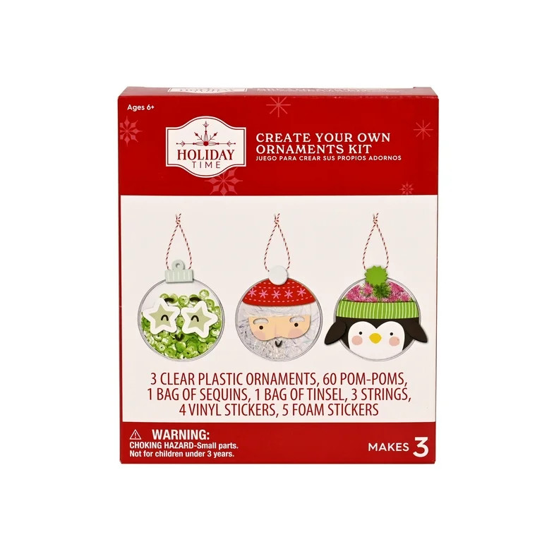 Holiday Time Ornament Group Kit, Makes 3 - Walmart.com | Walmart (US)