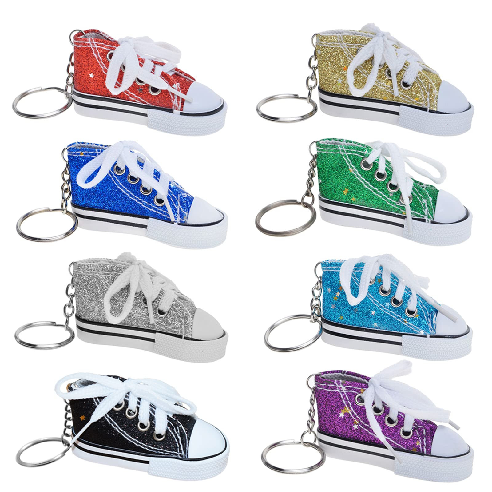 Muka 24PCS Mini Canvas Sneaker Keychains, 3" Shoes Key Ring, Festival Decorations for Party - Ran... | Amazon (US)