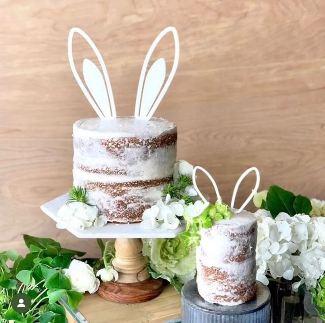 Bunny Ears Cake Topper - Easter, Large & Smash Cake Size | Etsy (US)