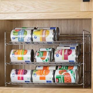 3-Shelf Silver Pantry Can Organizer | The Home Depot