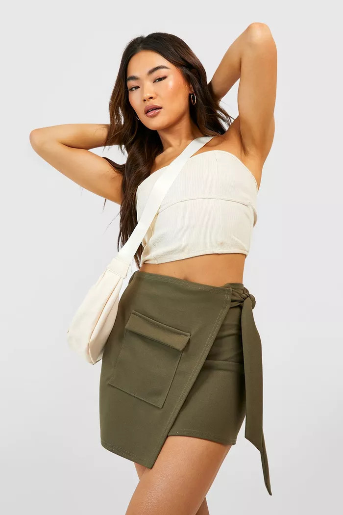 Wrap Cargo Mini Skirt | Boohoo.com (US & CA)