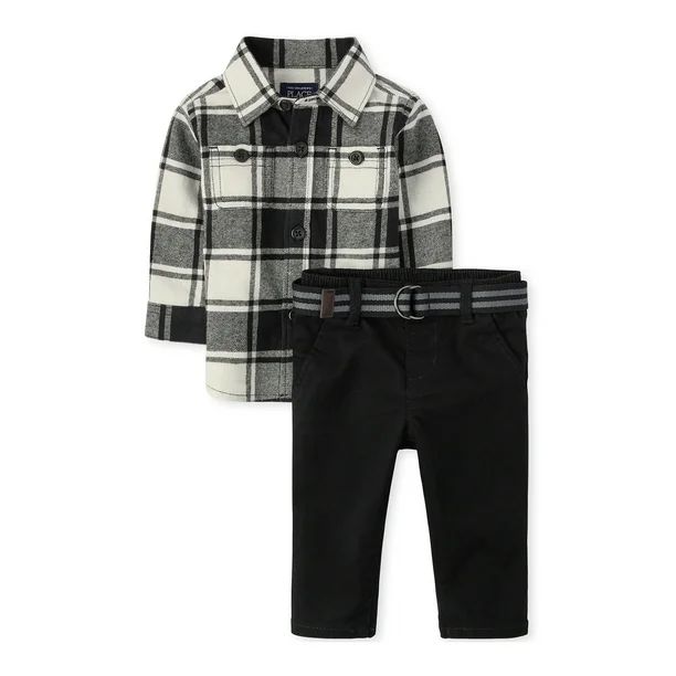 The Children's Place Baby Boy 2 PC Plaid Outfit Set, Sizes Newborn-18 Months - Walmart.com | Walmart (US)